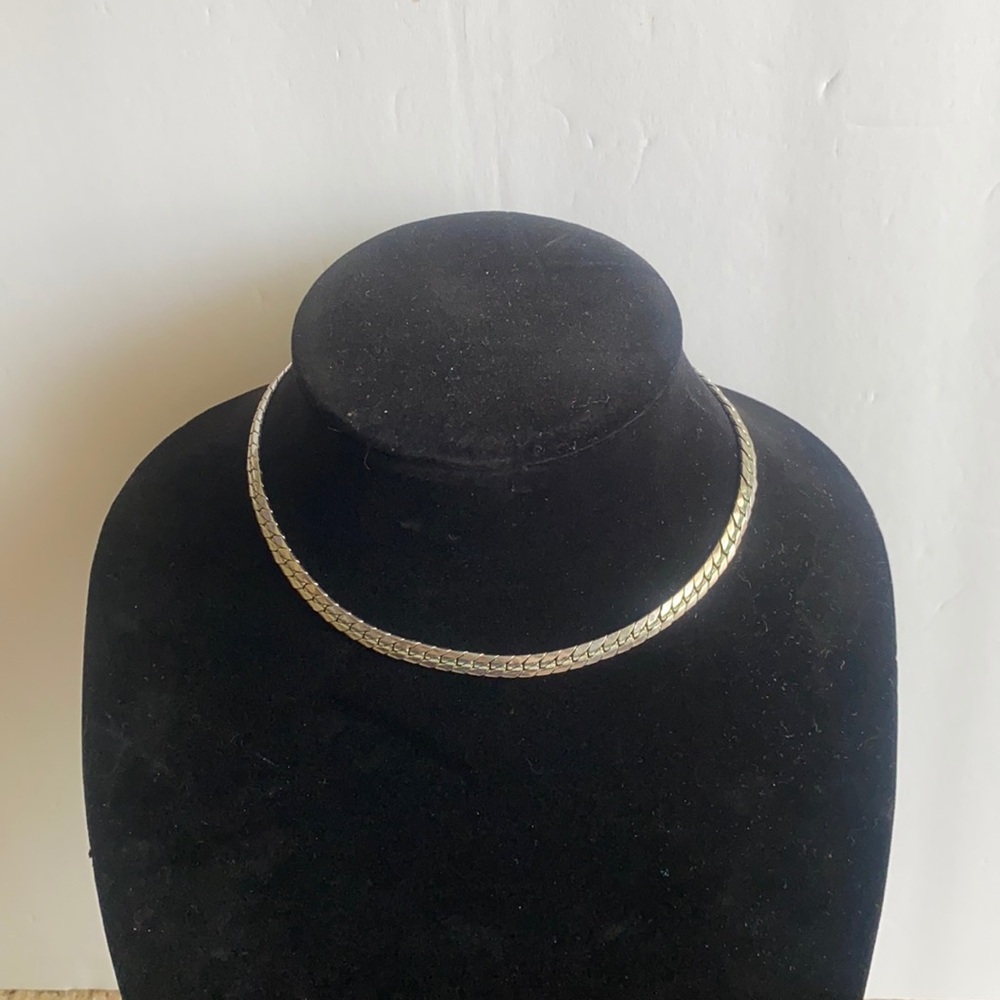 Coro vintage silver tone choker necklace expandable versatile multiple ways